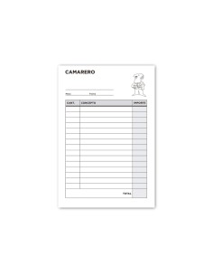 Talonario liderpapel camarero 8º original y copia t202