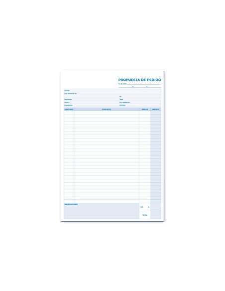 Talonario liderpapel pedidos folio original y copia t225