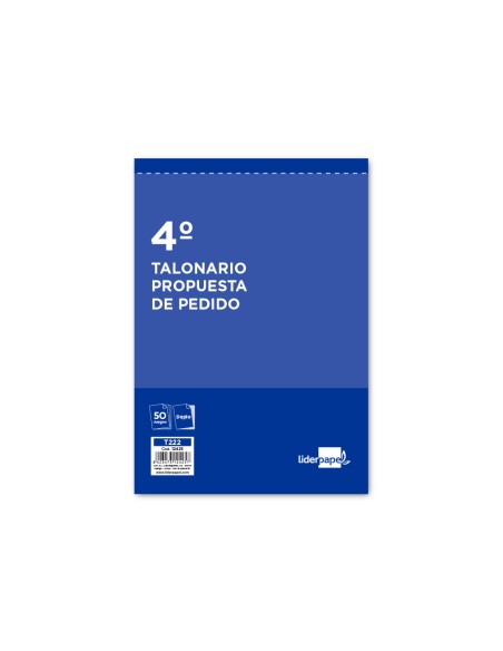 Talonario liderpapel pedidos cuarto original y copia t222