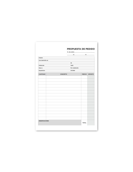 Talonario liderpapel pedidos cuarto original y copia t222