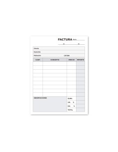 Talonario liderpapel facturas 8º original y 2 copias t300 con iva