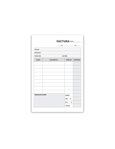 Talonario liderpapel facturas 8º original y copia t200 con iva