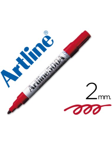 Rotulador artline pizarra ek 500 rojo punta redonda 2 mm recargable