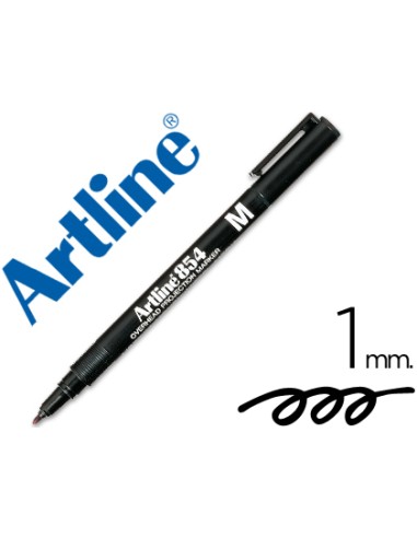 Rotulador artline retroproyeccion punta fibra permanente ek 854 negro punta redonda 1 mm