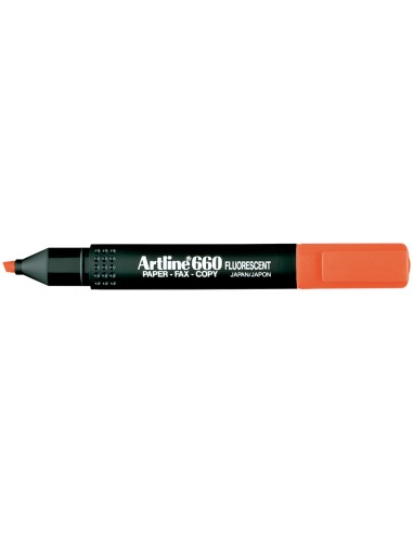 Rotulador artline fluorescente ek 660 rojo punta biselada