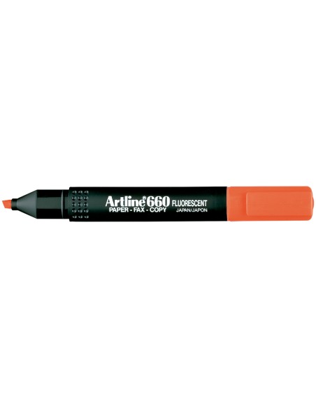 Rotulador artline fluorescente ek 660 rojo punta biselada