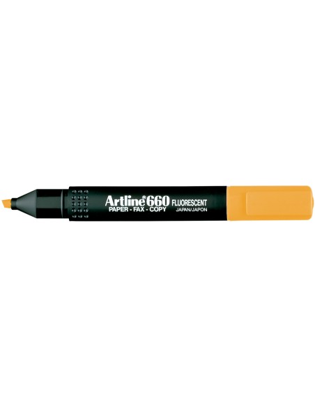 Rotulador artline fluorescente ek 660 naranja punta biselada