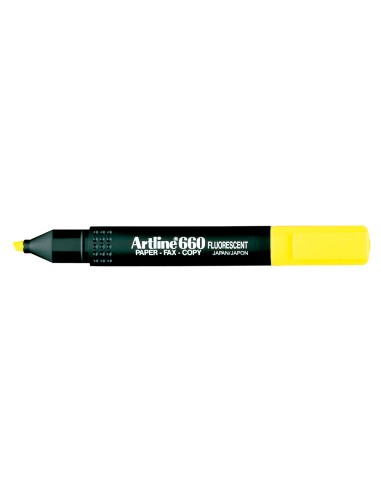 Rotulador artline fluorescente ek 660 amarillo punta biselada