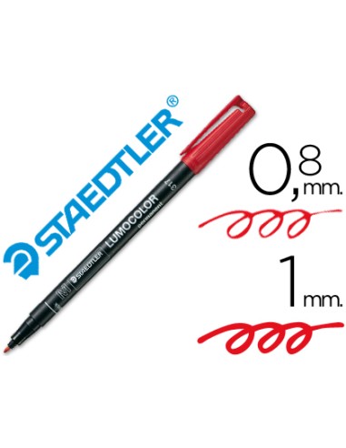 Rotulador staedtler lumocolor retroproyeccion punta de fibrapermanente 317 2 rojo punta media redonda 08 1 mm