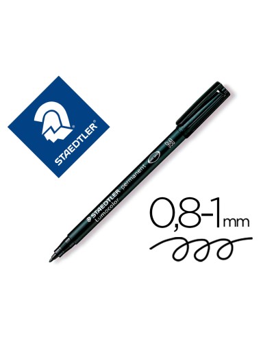 Rotulador staedtler lumocolor retroproyeccion punta de fibrapermanente 317 9 negro punta media redonda 08 1 mm