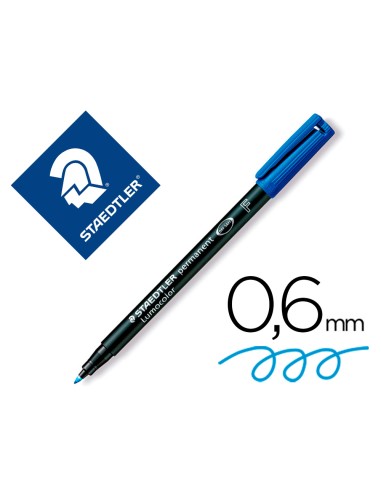Rotulador staedtler lumocolor retroproyeccion punta de fibrapermanente 318 3 azul punta fina redonda 06 mm