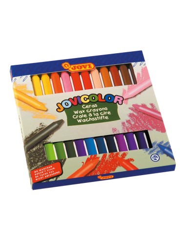 Lapices cera jovicolor caja de 24 colores surtidos