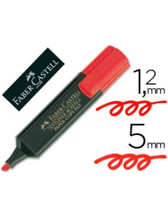 Rotulador faber fluorescente 48 21 rojo