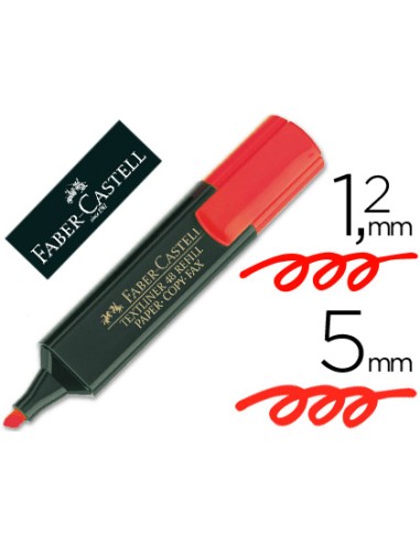 Rotulador faber fluorescente 48 21 rojo