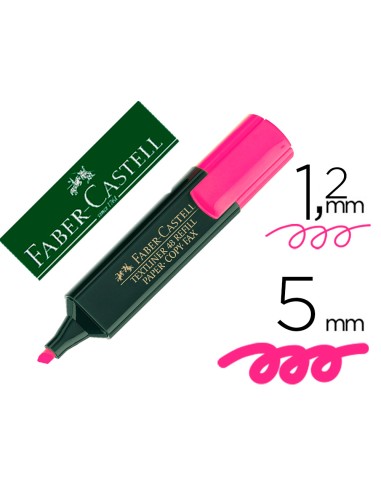 Rotulador faber fluorescente 48 28 rosa