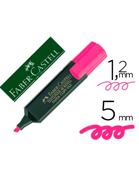 Rotulador faber fluorescente 48 28 rosa