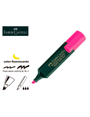 Rotulador faber fluorescente 48 28 rosa