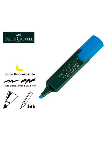 Rotulador faber fluorescente 48 51 azul