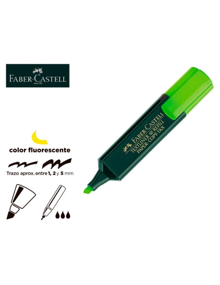 Rotulador faber fluorescente 48 63 verde