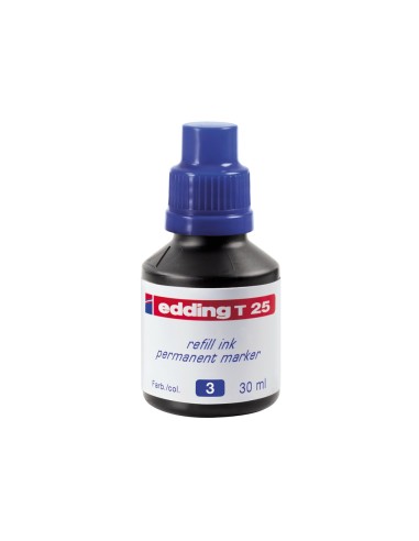 Tinta rotulador edding t 25 azul frasco de 30 ml