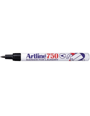 Rotulador artline marcador permanente ek 750 para ropa punta redonda 07 mm negro
