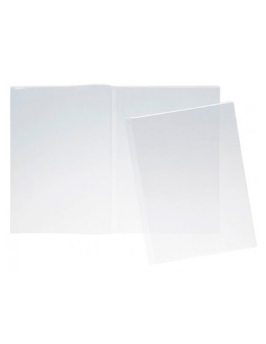 Funda portadocumento q connect folio doble 180 micras pvc transparente 330x470mm