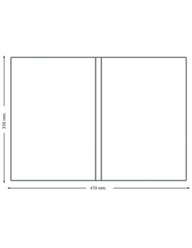 Funda portadocumento q connect folio doble 180 micras pvc transparente 330x470mm