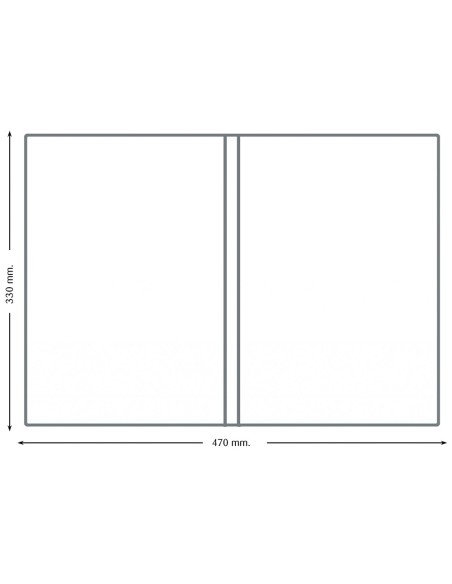 Funda portadocumento q connect folio doble 180 micras pvc transparente 330x470mm