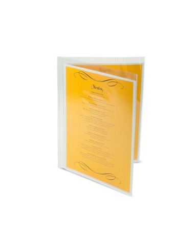 Funda portadocumento q connect folio doble 180 micras pvc transparente 330x470mm