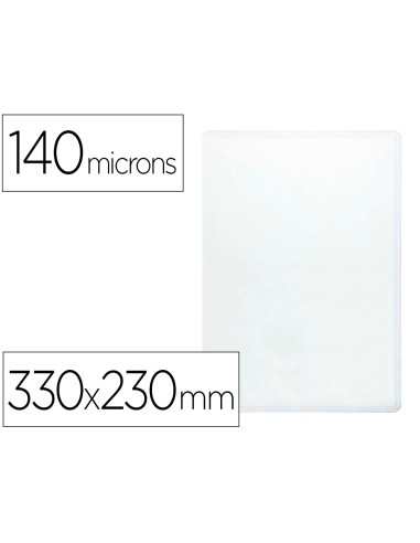 Funda portadocumento q connect folio 140 micras pvc transparente 230x330mm