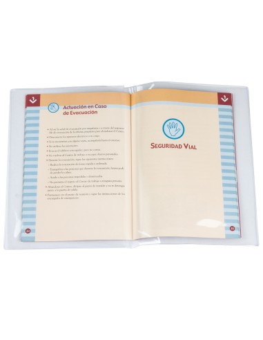 Funda portadocumento cuarto doble 180 micras pvc transparente 220x350mm