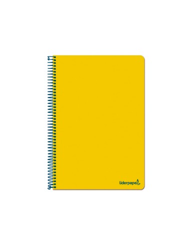 Cuaderno espiral liderpapel folio write tapa blanda 80h 60gr horizontal con margen color amarillo