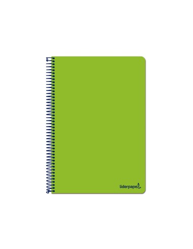 Cuaderno espiral liderpapel folio write tapa blanda 80h 60gr cuadro 4mm con margen color turquesa