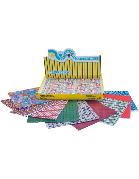 Papel de regalo impresma tamano 62x86 cm caja de 200 hojas
