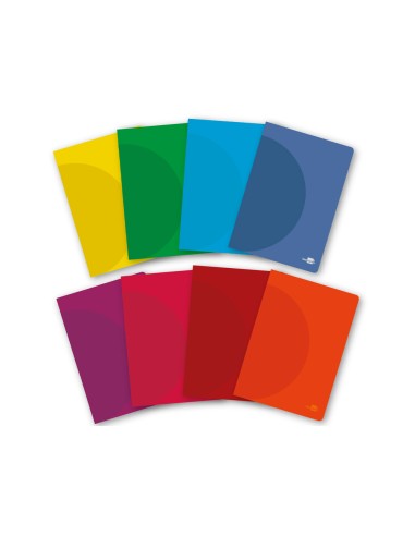 Libreta liderpapel 360 tapa de plastico a5 48 hojas 90g m2 cuadro 3 mm con margen colores surtidos