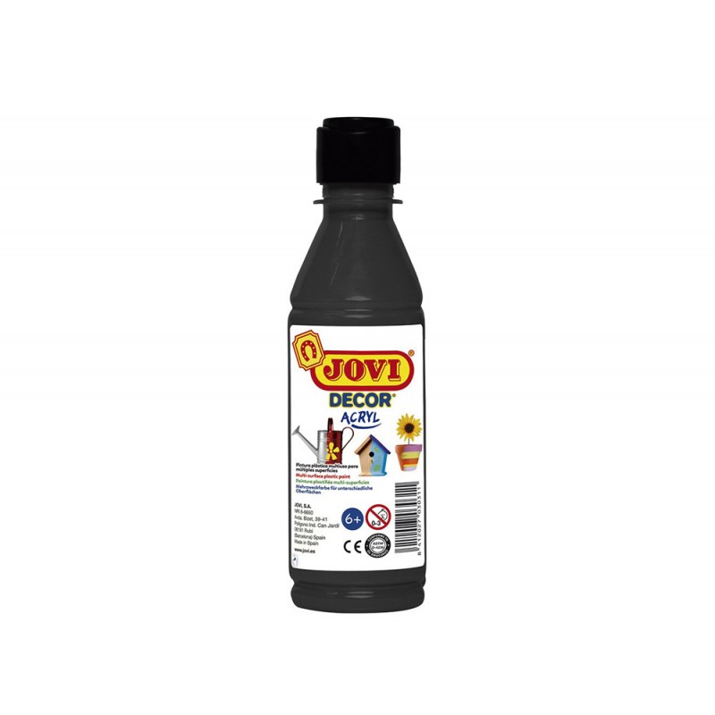 Pintura multiuso jovi jovidecor 250 ml negro