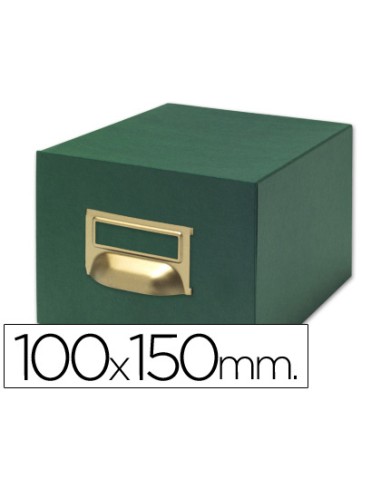 Fichero fichas tela verde 500 fichas n3 tamano 100x150 mm