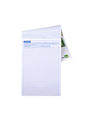 Bloc examenes liderpapel horizontal folio 40 hojas 60g m2
