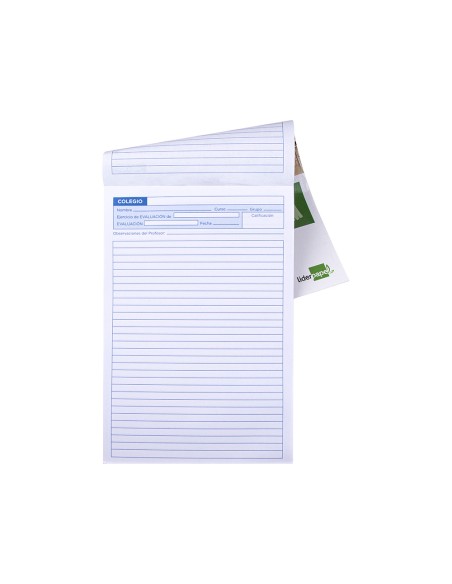 Bloc examenes liderpapel horizontal folio 40 hojas 60g m2