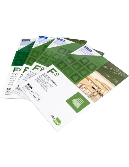 Bloc examenes liderpapel horizontal folio 40 hojas 60g m2