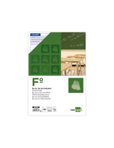 Bloc examenes liderpapel horizontal folio 40 hojas 60g m2