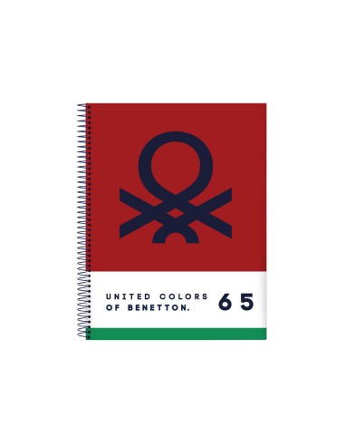 Cuaderno espiral safta tapa forrada din a4 120 hojas cuadro 5 mm 60 gr microperforado benetton