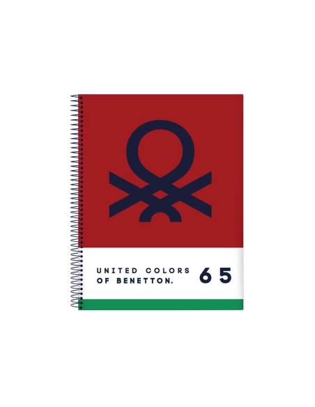 Cuaderno espiral safta tapa forrada din a4 120 hojas cuadro 5 mm 60 gr microperforado benetton