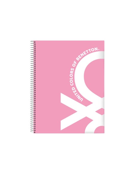 Cuaderno espiral safta tapa forrada din a4 120 hojas cuadro 5 mm 60 gr microperforado benetton