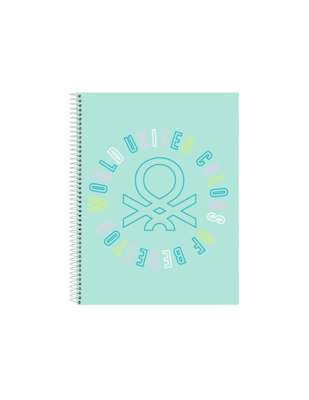 Cuaderno espiral safta tapa forrada din a4 120 hojas cuadro 5 mm 60 gr microperforado benetton world