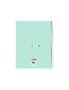 Cuaderno espiral safta tapa forrada din a4 120 hojas cuadro 5 mm 60 gr microperforado benetton world