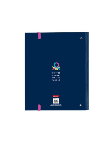 Carpeta con recambio safta din a4 tapa forrada 100 h 60 gr cuadro 5 mm 270x35x320 mm benetton corazones