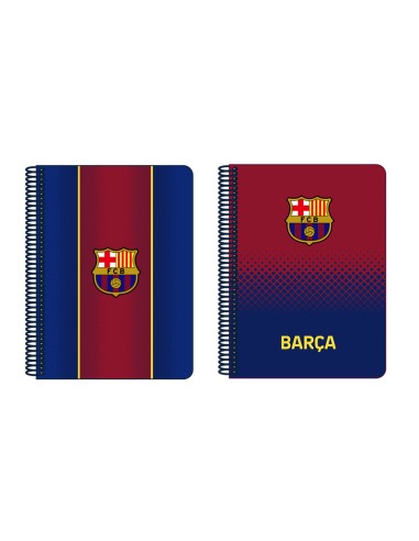 Cuaderno espiral safta cuarto 80 h 60 gr cuadro 4 mm tapa extradura fc barcelona 1 equipacion 20 21