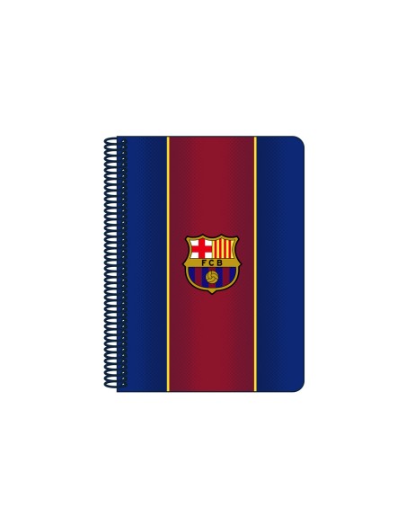 Cuaderno espiral safta cuarto 80 h 60 gr cuadro 4 mm tapa extradura fc barcelona 1 equipacion 20 21