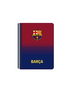 Cuaderno espiral safta cuarto 80 h 60 gr cuadro 4 mm tapa extradura fc barcelona 1 equipacion 20 21